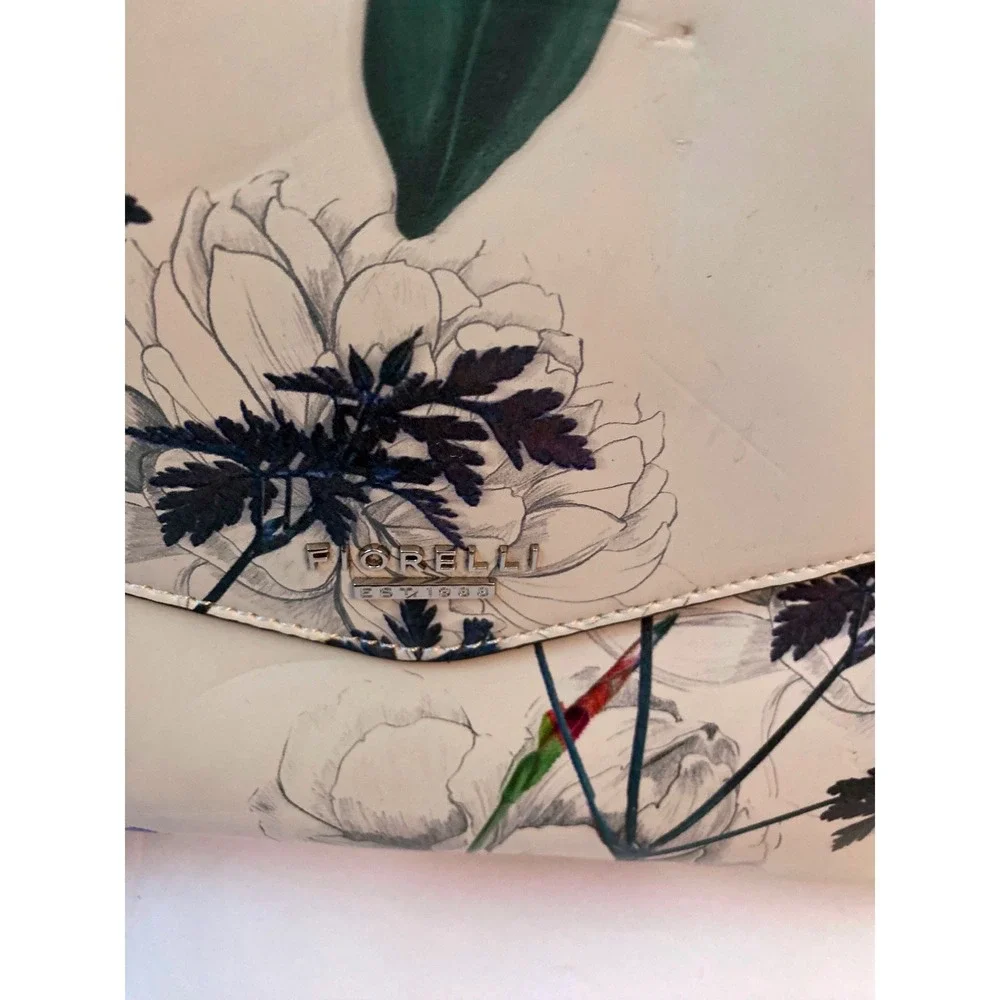 Fiorelli Floral Bird Print Satchel Bag white floral  Top‎ Handle Crossbody